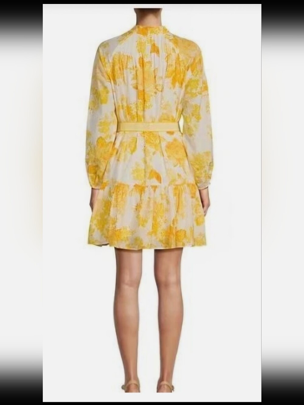 Antonio Melani Brynn Dress 12 NWT Yellow Floral Tie Waist Wedding Gu